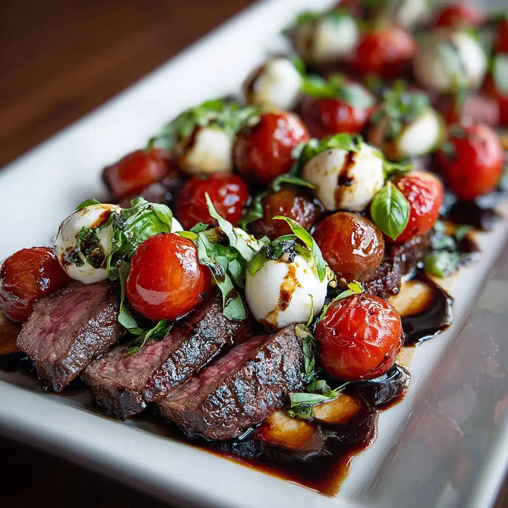 Balsamic Caprese Grilled Flank Steak Recipe - Recipe Image
