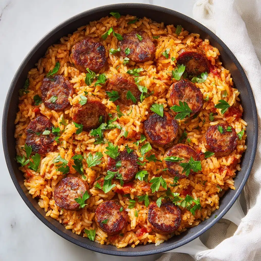One-Pan Cajun Chicken Sausage & Rice Recipe - Recipe Image