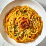 Easy Creamy Shrimp Linguine Recipe (with Garlic) Recipe