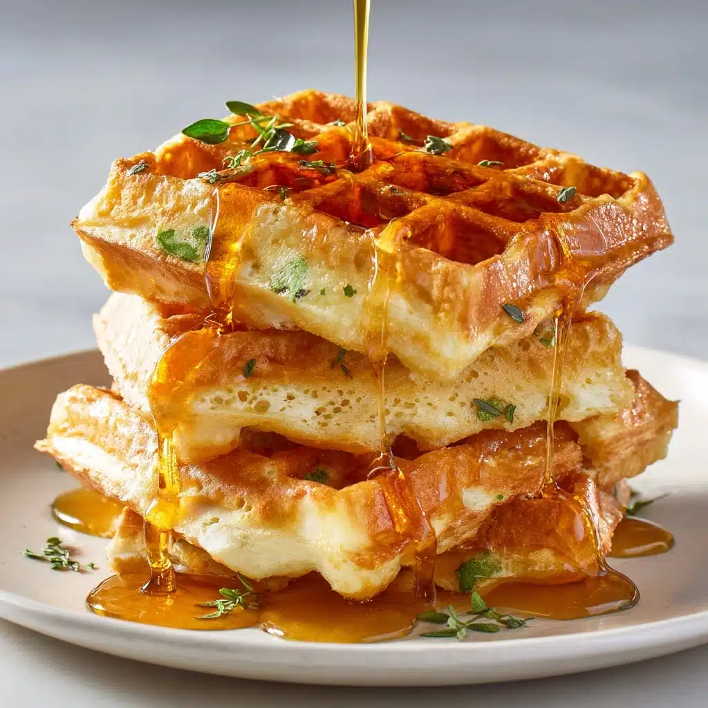 Cornbread Waffle Bites with Smoked Gouda and Honey Recipe - Recipe Image