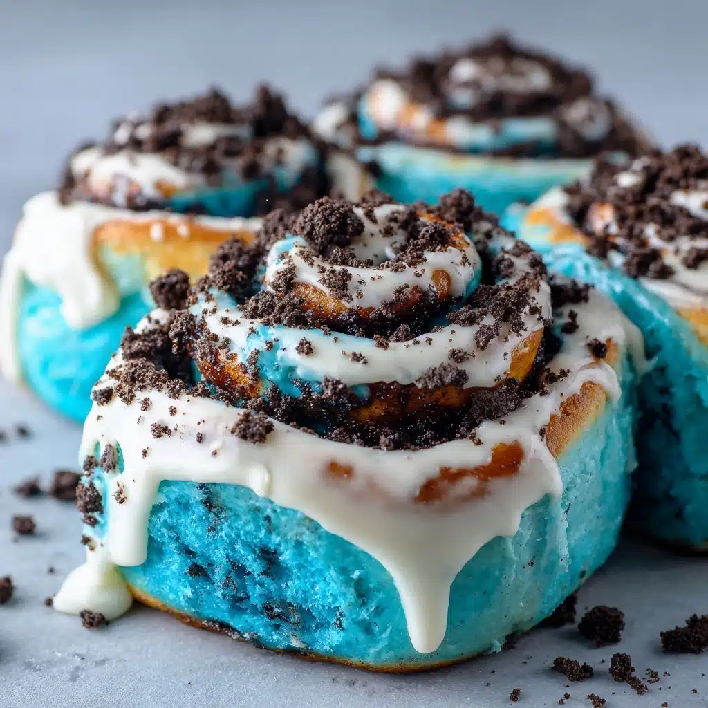 Cookie Monster Cinnamon Rolls Recipe