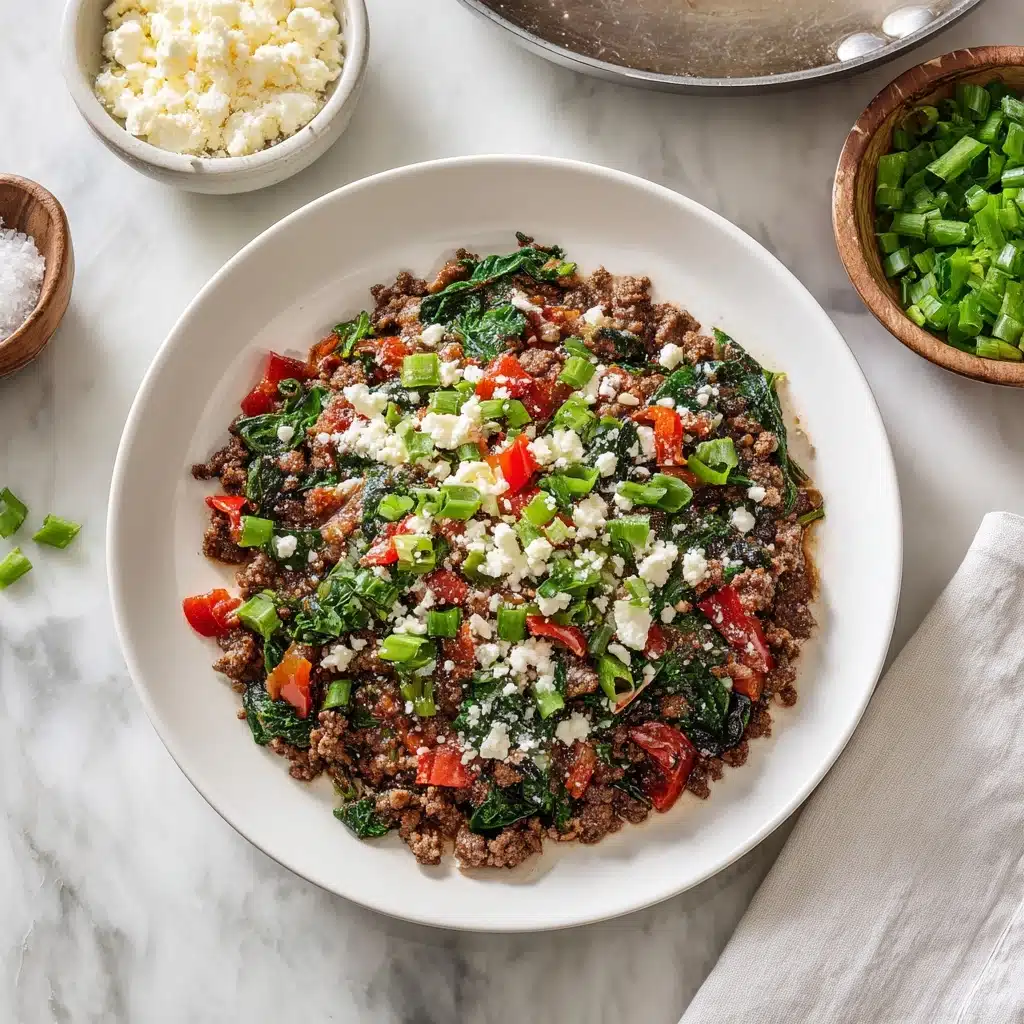 Mediterranean Ground Beef Stir Fry Recipe - Recipe Image