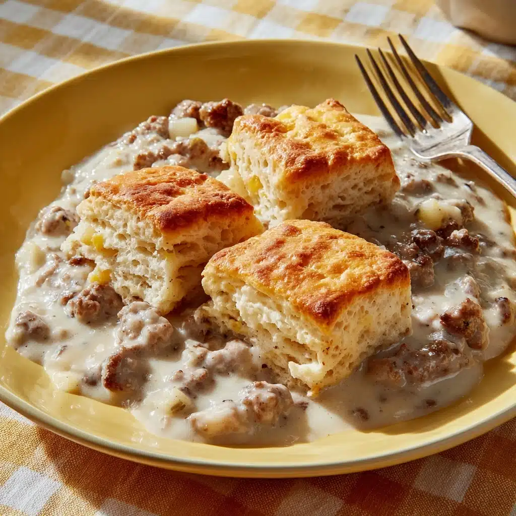 Lazy Biscuits & Gravy Breakfast Casserole Recipe - Recipe Image
