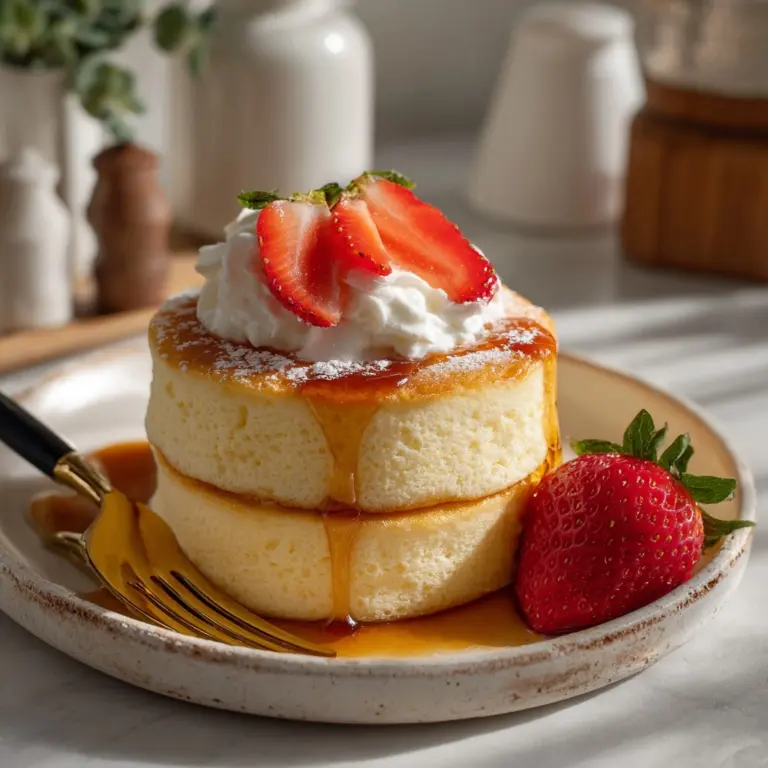 Fluffy Japanese Soufflé Pancakes Recipe
