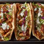 Sheet Pan Chicken Pitas with Herby Ranch Slaw Recipe