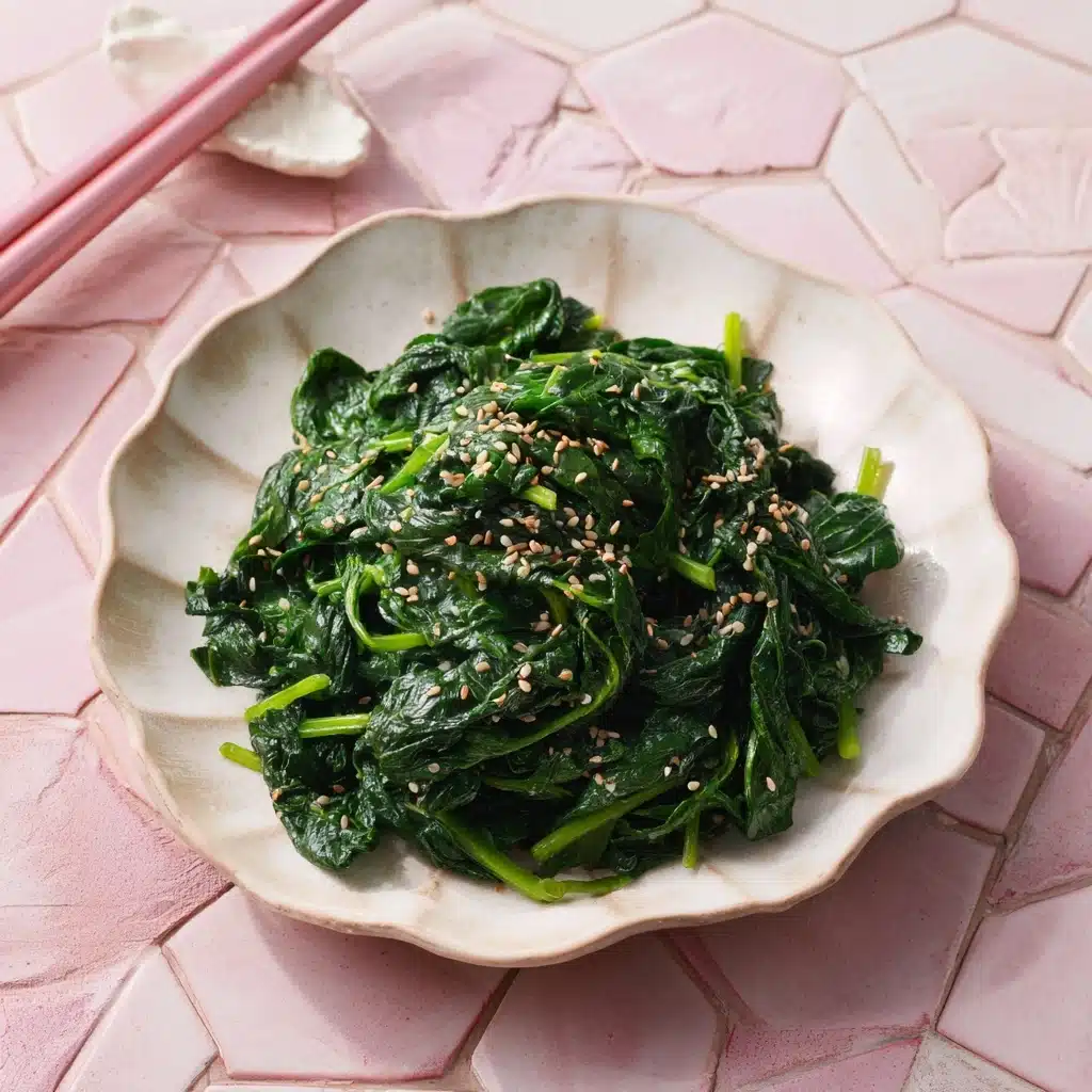 Korean Spinach Side Dish (Sigeumchi Namul) Recipe - Recipe Image
