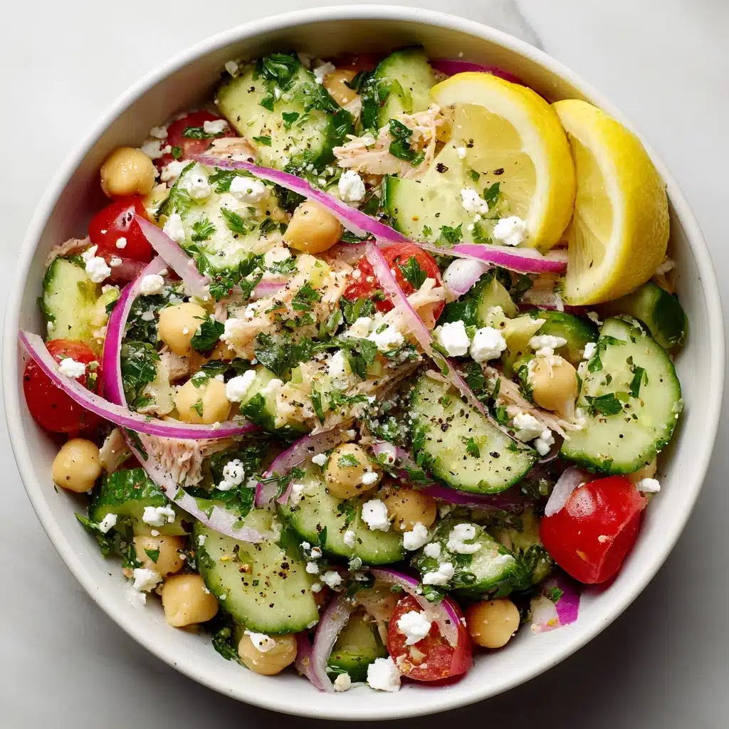 Mediterranean Chickpea Tuna Salad Recipe - Recipe Image
