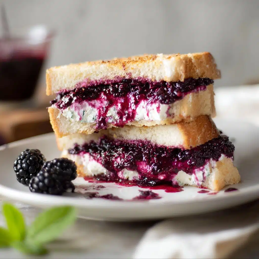 Balsamic Blackberry Basil Grilled Cheese Recipe - Recipe Image
