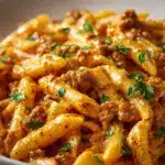 High Protein Creamy Beef Pasta Recipe