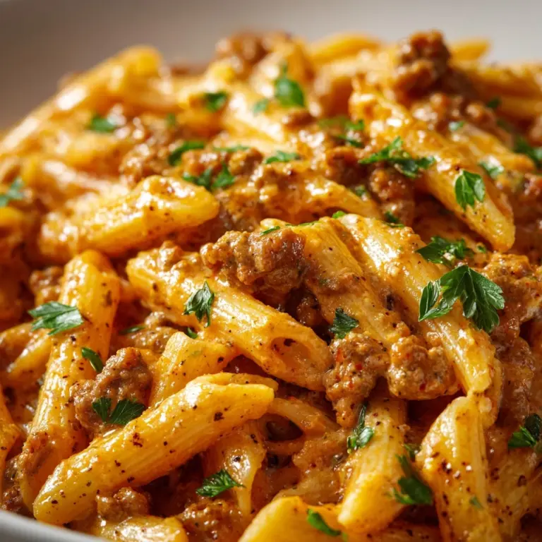 High Protein Creamy Beef Pasta Recipe