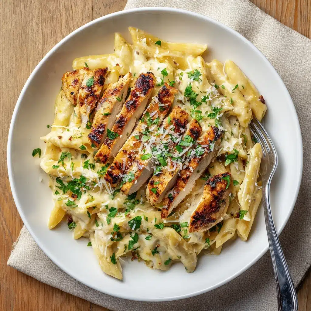 One Pan Garlic Parmesan Chicken Pasta Recipe
