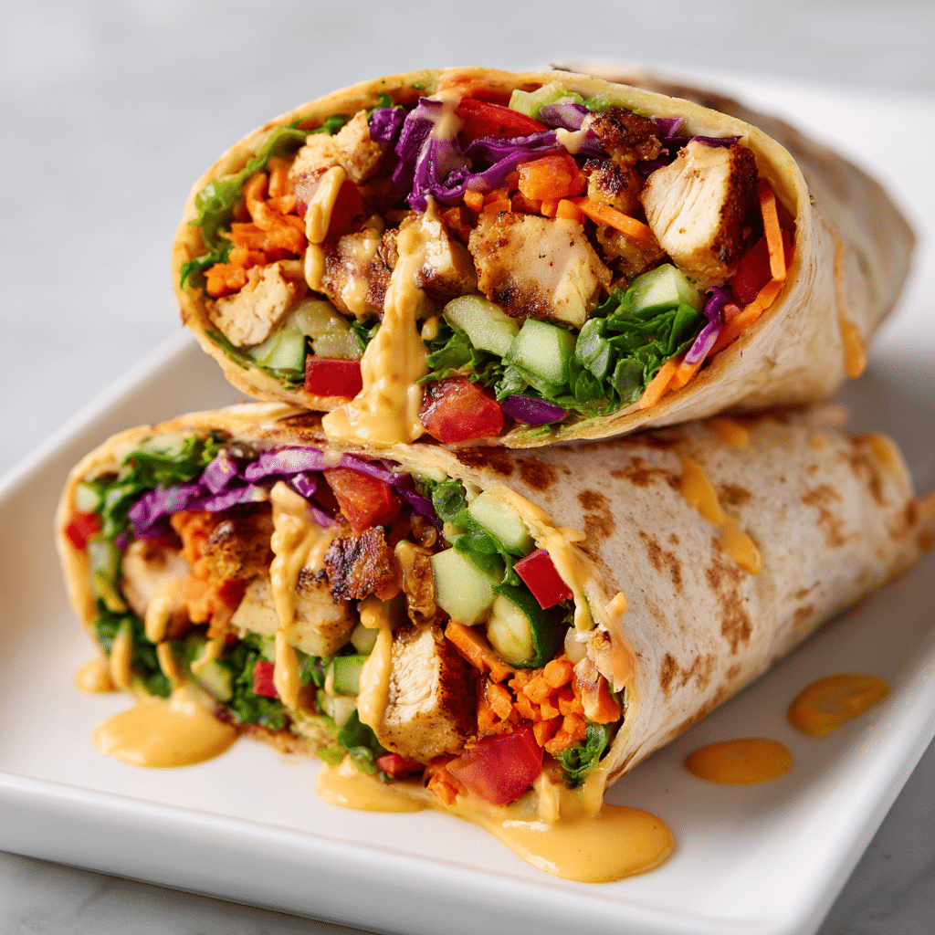 Thai Peanut Chicken Wraps Recipe - Recipe Image