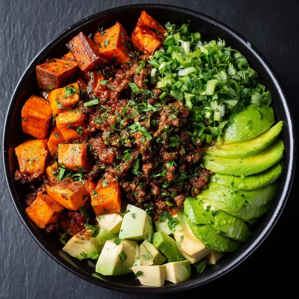 Spicy Ground Beef & Sweet Potato Protein Bowl Recipe