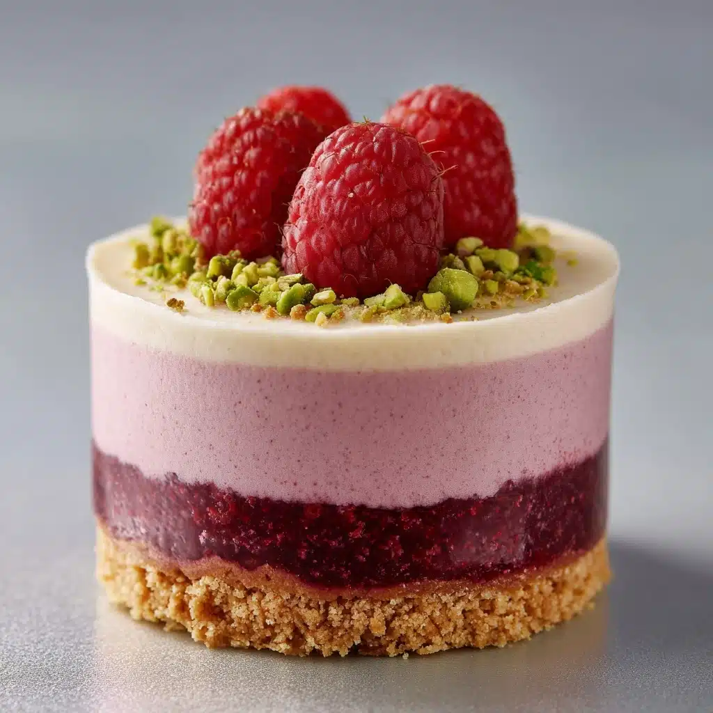 Raspberry Pistachio Mousse Cakes Recipe - Recipe Image