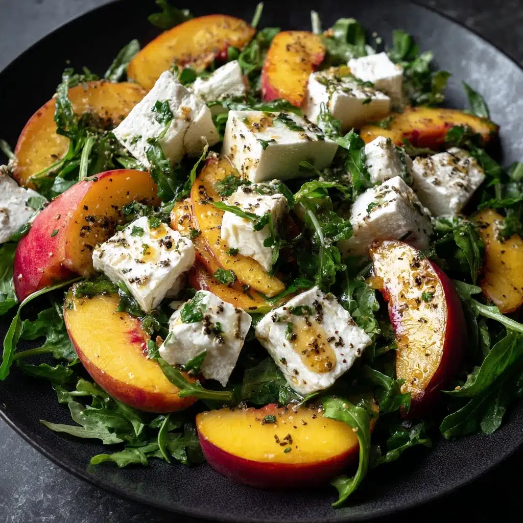 Simple Peach Feta Salad Recipe - Recipe Image