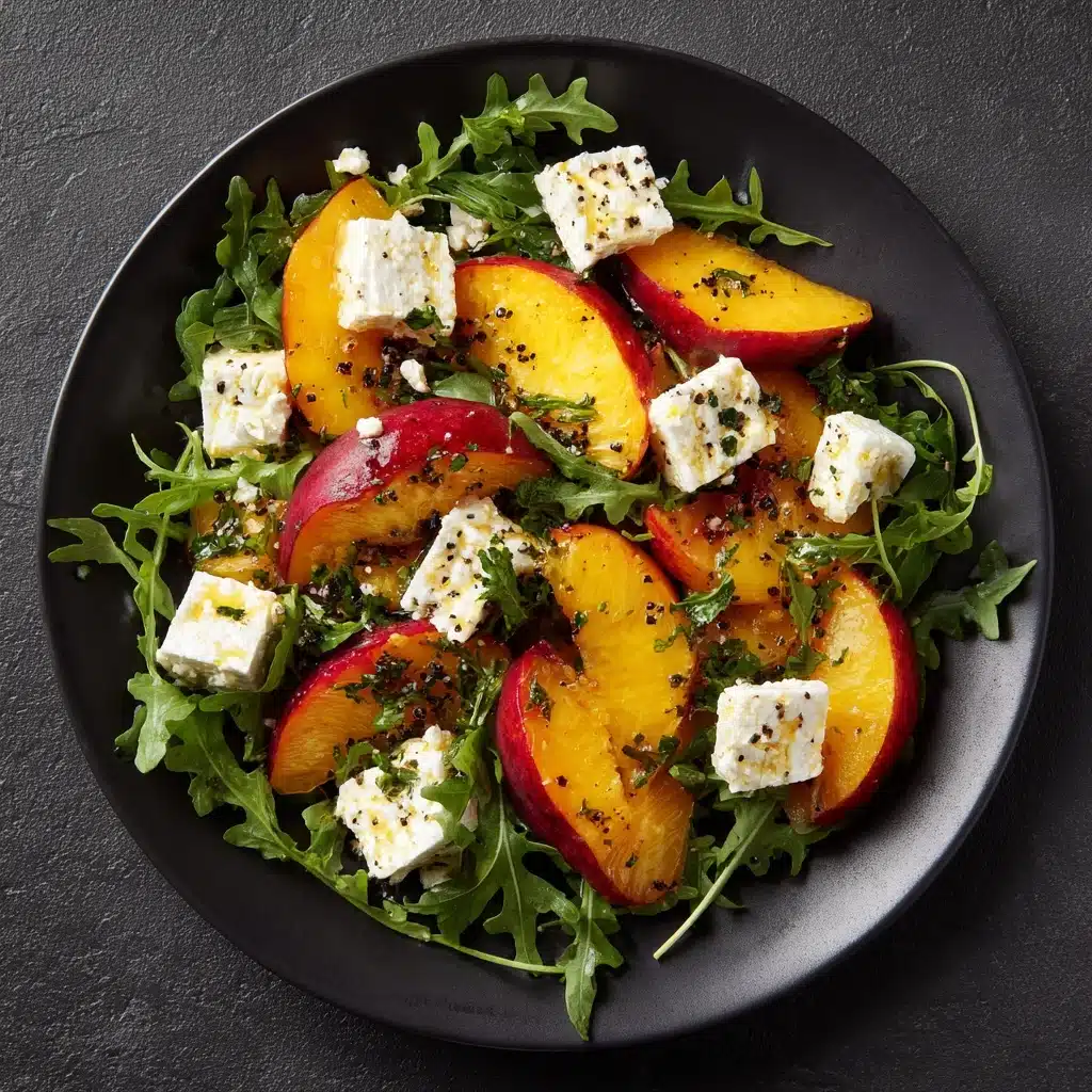 Simple Peach Feta Salad Recipe