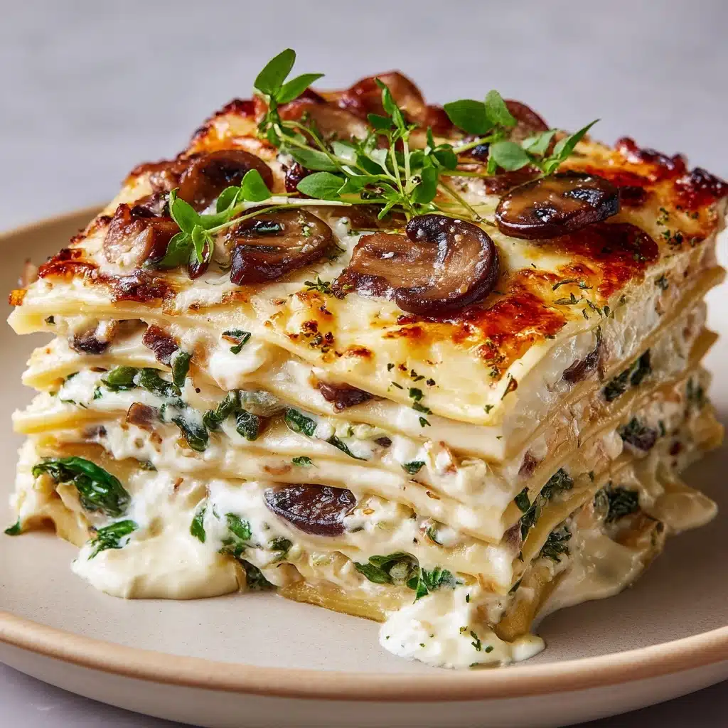 Mushroom And Spinach Lasagna Recipe - Recipe Image