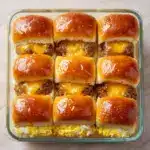 Sausage Egg and Cheese Breakfast Sliders with Syrup Glaze Recipe
