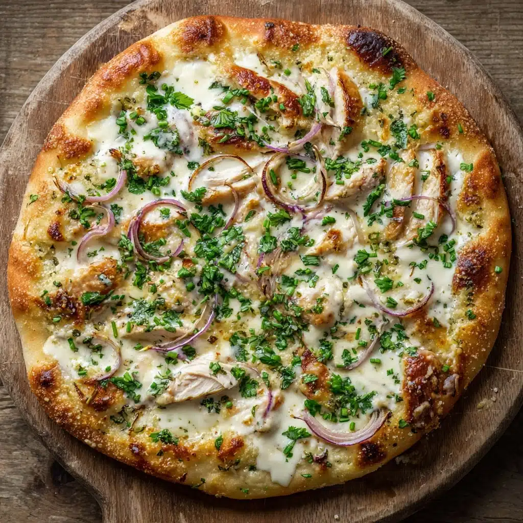 White Pizza with Chicken and Fresh Herbs Recipe