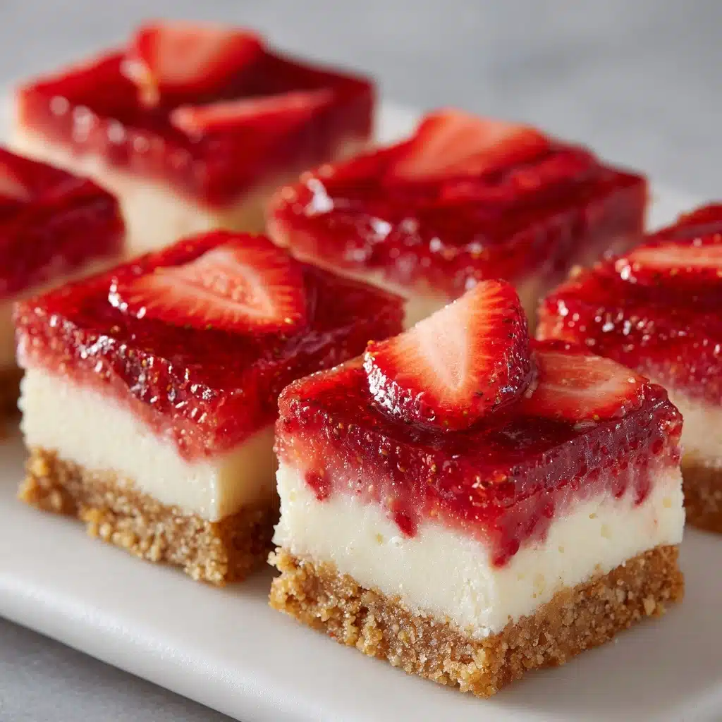 No-Bake Strawberry Cheesecake Bars Recipe