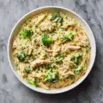 Cheesy Chicken Broccoli Orzo Recipe