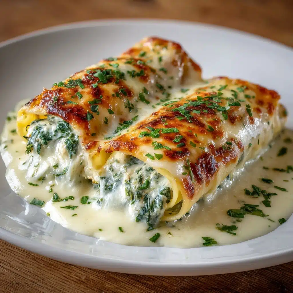 Chicken Alfredo Lasagna Rolls Recipe