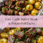 Garlic Butter Steak and Potato Foil Packets Recipe