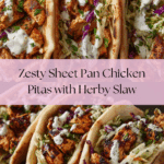 Sheet Pan Chicken Pitas with Herby Ranch Slaw Recipe