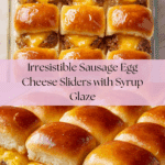 Sausage Egg and Cheese Breakfast Sliders with Syrup Glaze Recipe