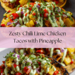 Chili Lime Chicken Tacos with Grilled Pineapple Salsa Recipe
