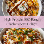 Macro Friendly BBQ Ranch Chicken Bowl with 42g of Protein Recipe