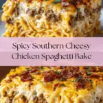 Spicy Southern Cheesy Chicken Spaghetti Casserole Recipe