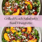 Grilled Peach Salad with Basil Vinaigrette Recipe