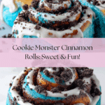 Cookie Monster Cinnamon Rolls Recipe