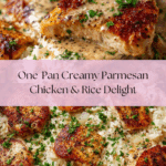 One-Pan Creamy Parmesan Chicken & Rice Recipe
