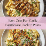 One Pan Garlic Parmesan Chicken Pasta Recipe