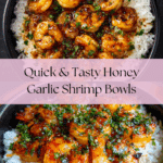 20 Minute Honey Garlic Shrimp & Rice Bowl Recipe