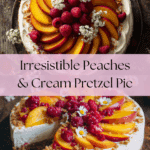Peaches and Cream Pretzel Pie Recipe