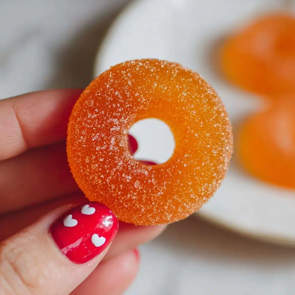 Homemade Peach Ring Gummies {real fruit} Recipe - Recipe Image