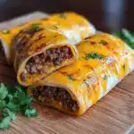 Easy Garlic Butter Beef Cheeseburger Rollups Recipe