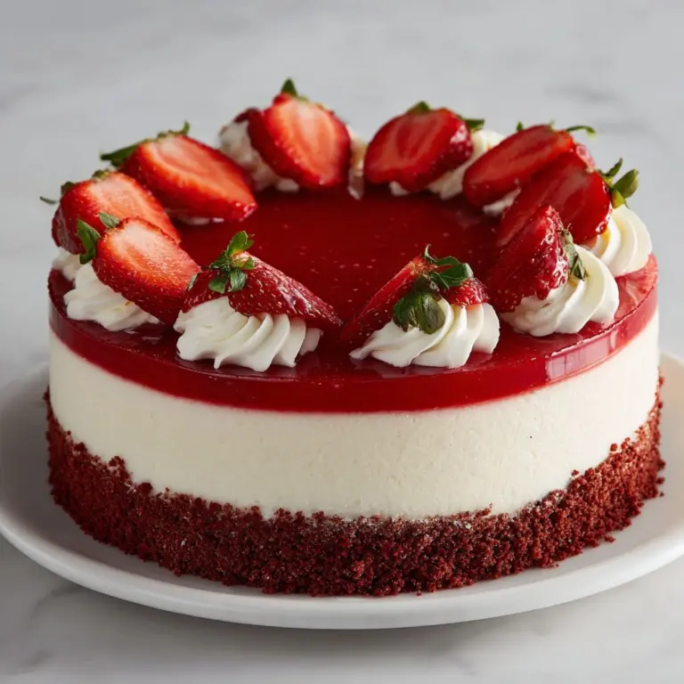 Strawberry Red Velvet Cheesecake Recipe
