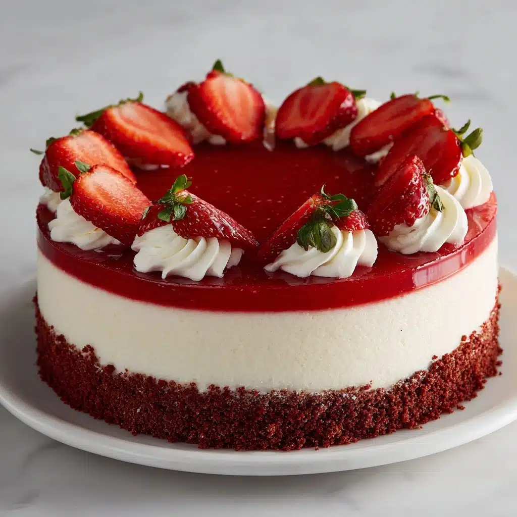 Strawberry Red Velvet Cheesecake Recipe