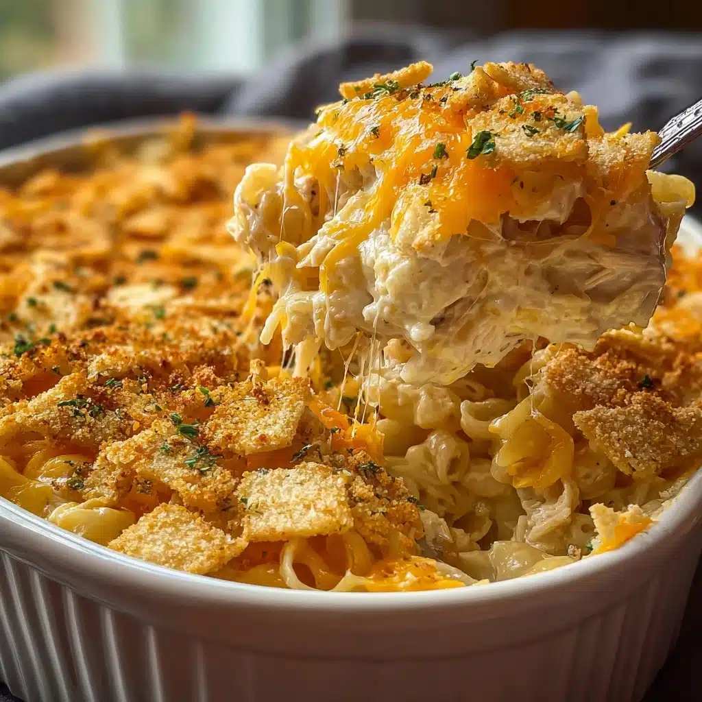 Pour the chicken mixture into your prepared baking dish, smoothing it into an even layer Recipe - Recipe Image