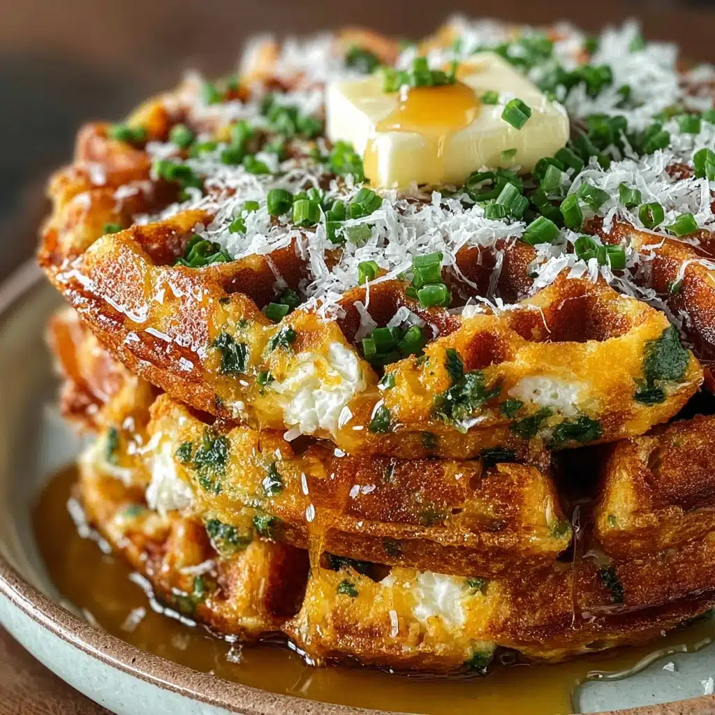 Cheddar Jalapeño Cornbread Waffles Recipe - Recipe Image