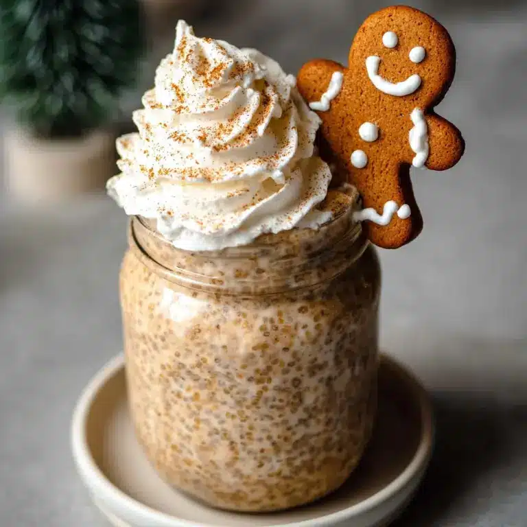 High Protein Gingerbread Overnight Oats Recipe