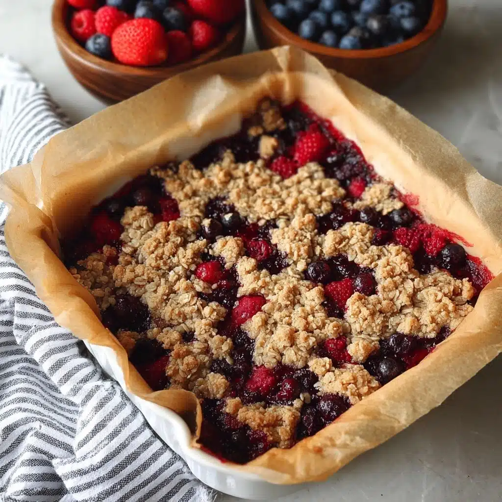 Healthy Berry Oatmeal Bars Breakfast Recipe - Recipe Image