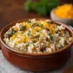 Cheesy Hamburger Rice Casserole Recipe