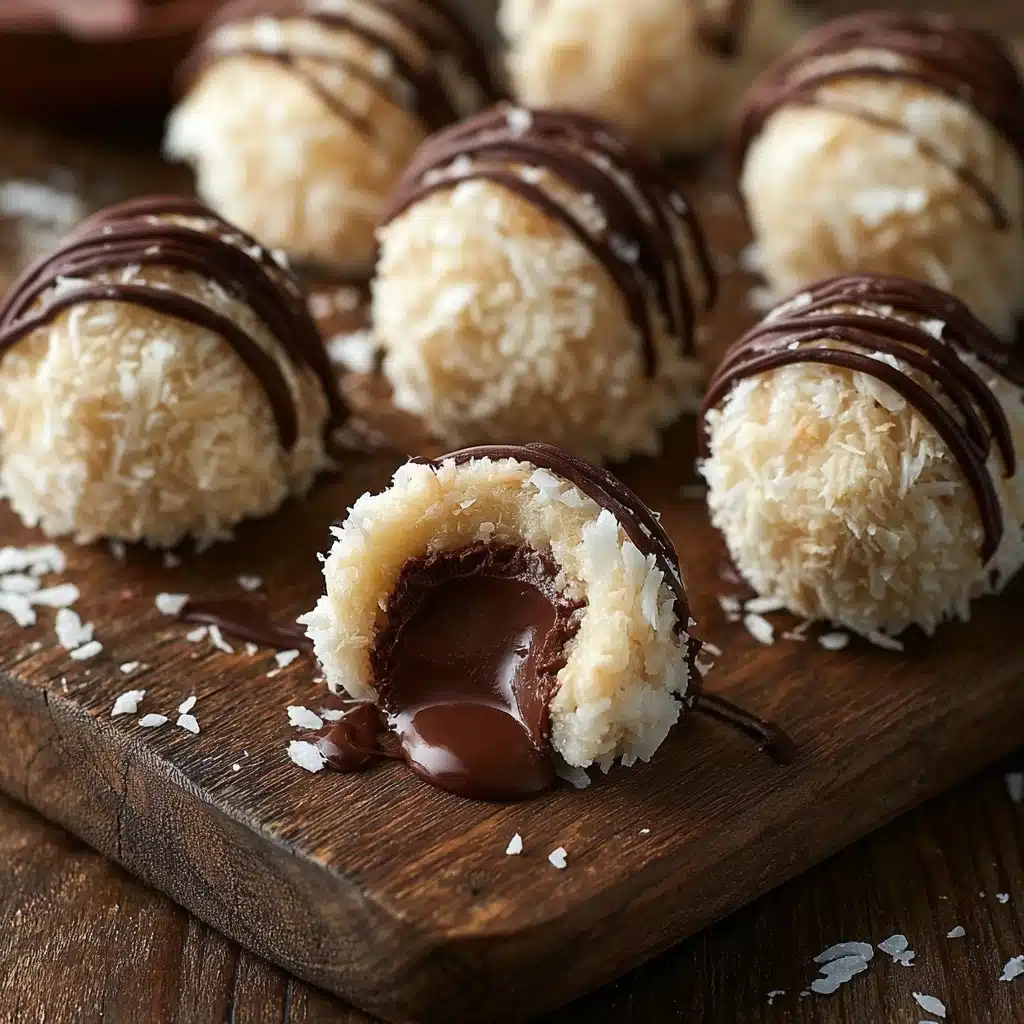 Coconut Cookie Balls with Chocolate Centers Recipe - Recipe Image
