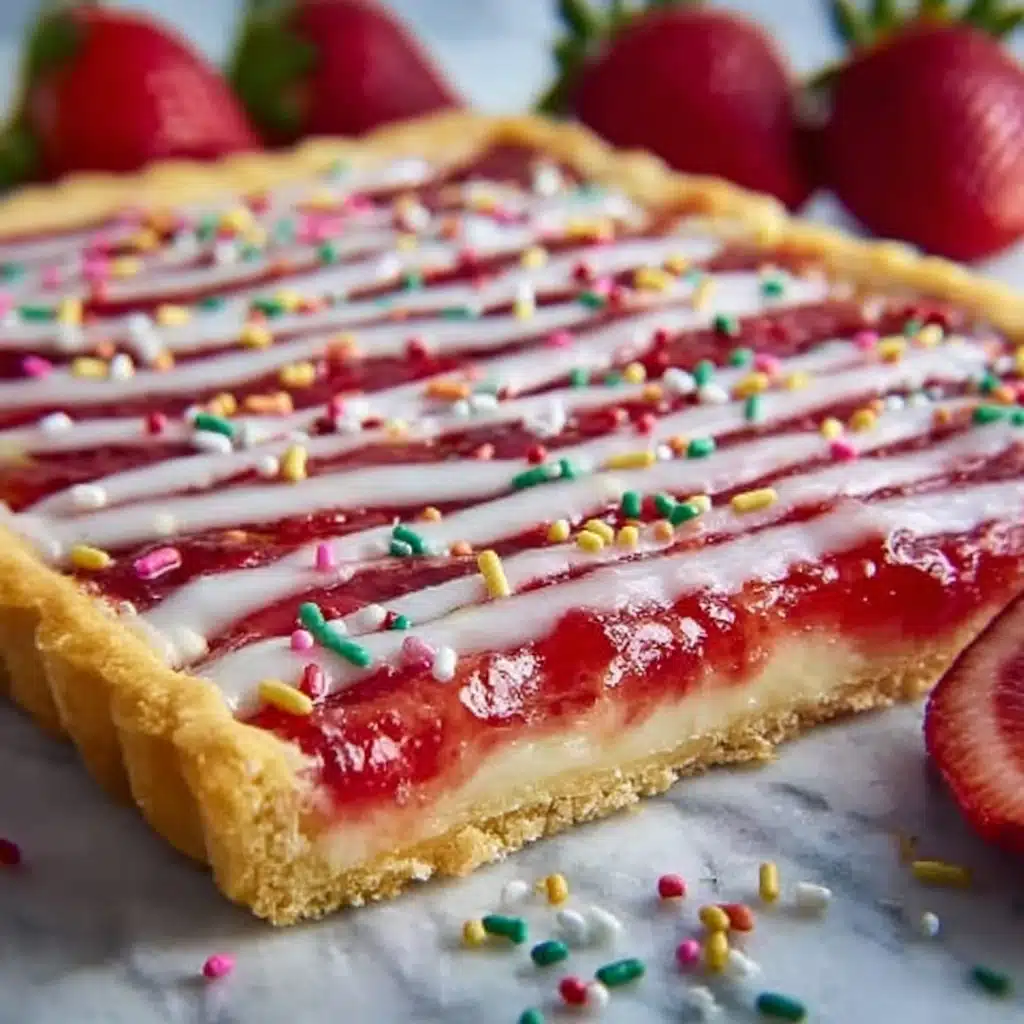 Strawberry Pop Tart Slab Pie Recipe - Recipe Image