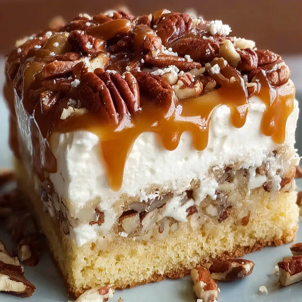 Butter Pecan Praline Poke Cake Recipe - Recipe Image